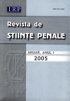 Revista de Ştiinte Penale nr.I