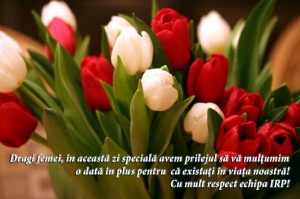 Felicitări cu ocazia zilei de 8 Martie!