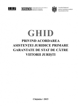 Ghid privind acordarea asistenței juridice primare de către viitorii juriști