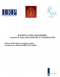 Raport de evaluarea a expertului olandez, Bert Maan, privind divizarea curentă a sarcinilor în cadrul instanțelor de judecată