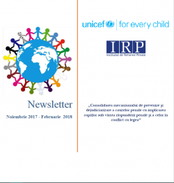 Newsletter în cadrul proiectului „Consolidarea mecanismului de prevenire şi dejudiciarizare a cauzelor penale cu implicarea copiilor sub vârsta răspunderii penale şi a celor în conflict cu legea”